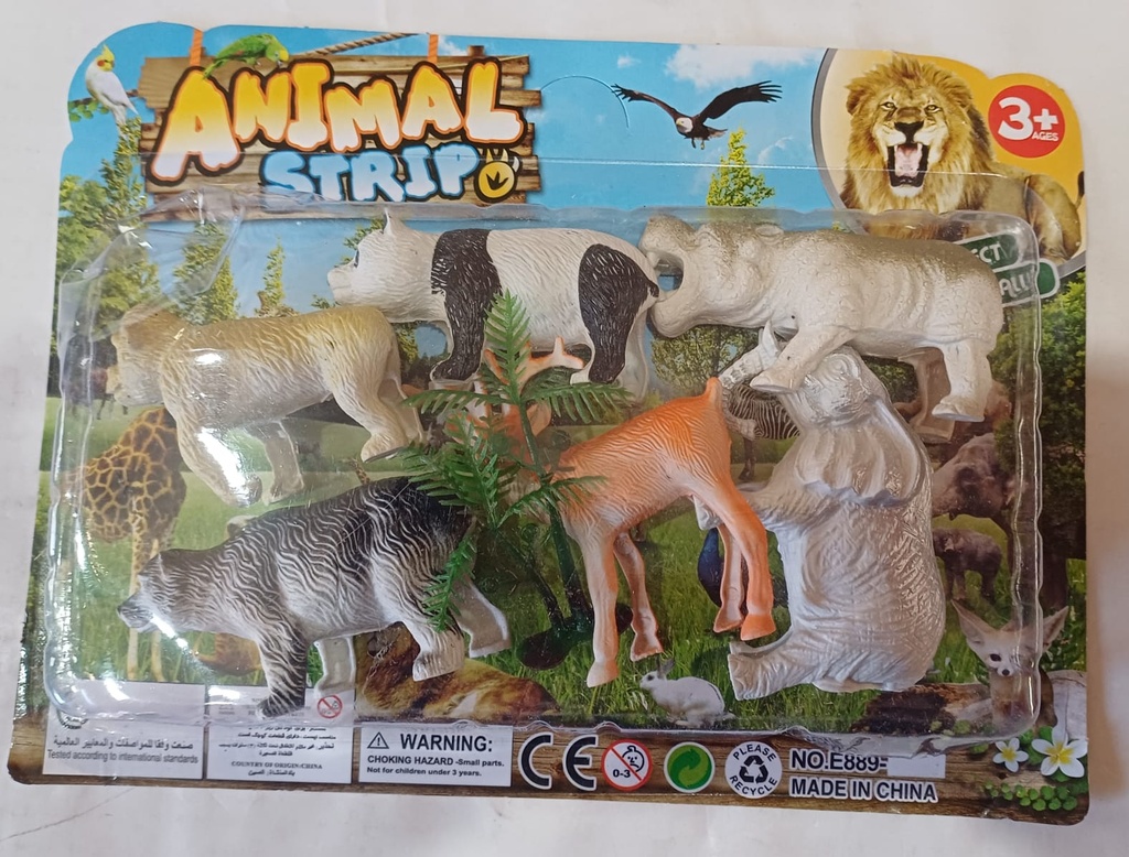 SET ANIMALES X6 EN BLISTER ANIMAL STRIP