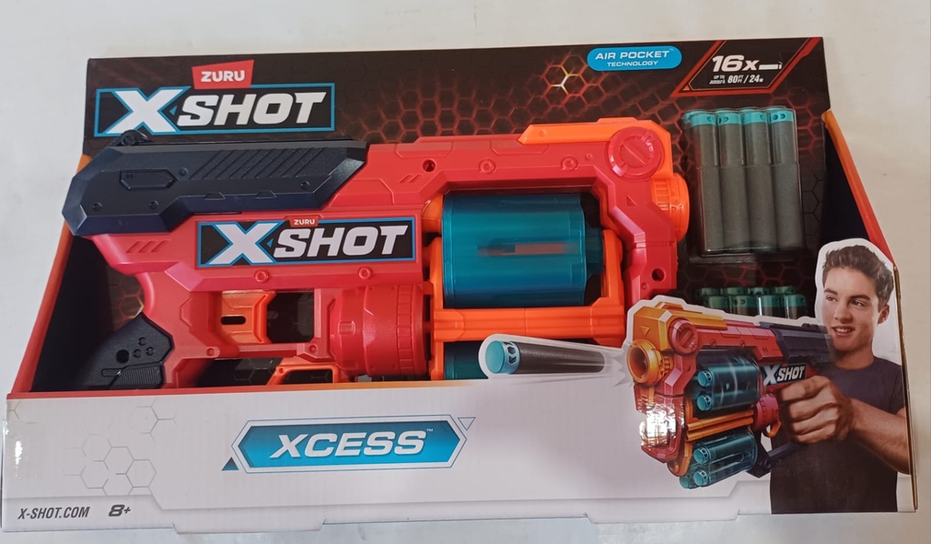 🔴PISTOLA X-SHOT XCESS PISTOLA LANZA DARDOS