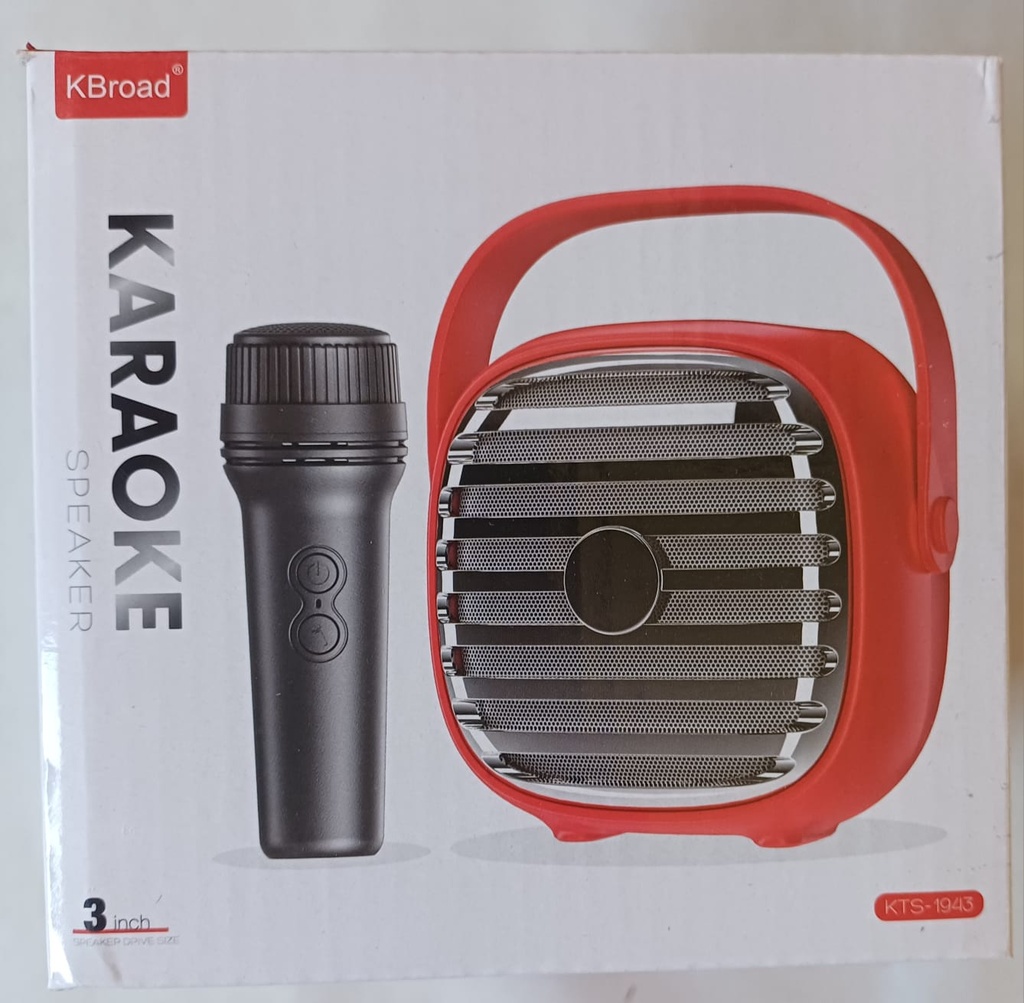 PARLANTE 3 PLG KARAOKE C/MICROFONO KTS-1943
