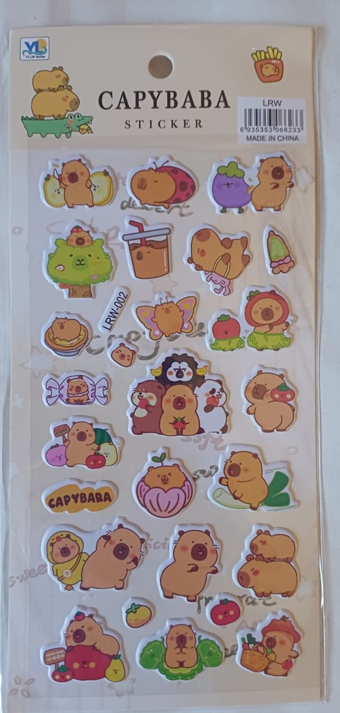 [ART3319] STICKERS CAPIBARA (SIN CODIGO)