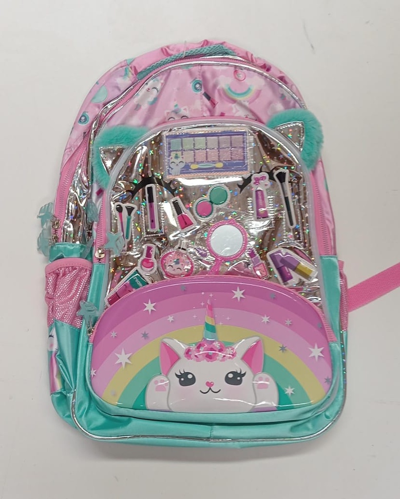 🔵Mochila Espalda Footy Con Luz Gatito 18"