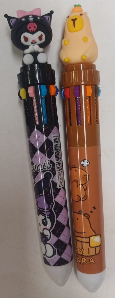 Lapicera  Kuromi/Capybara 10 Colores