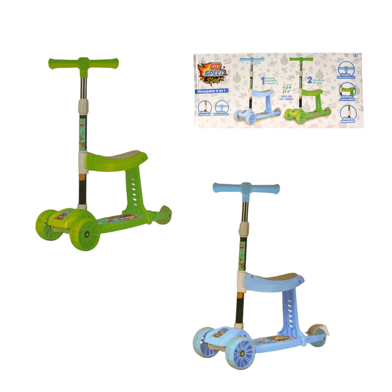 GO SPEED STREET MONOPATIN 2 EN 1 C LUCES