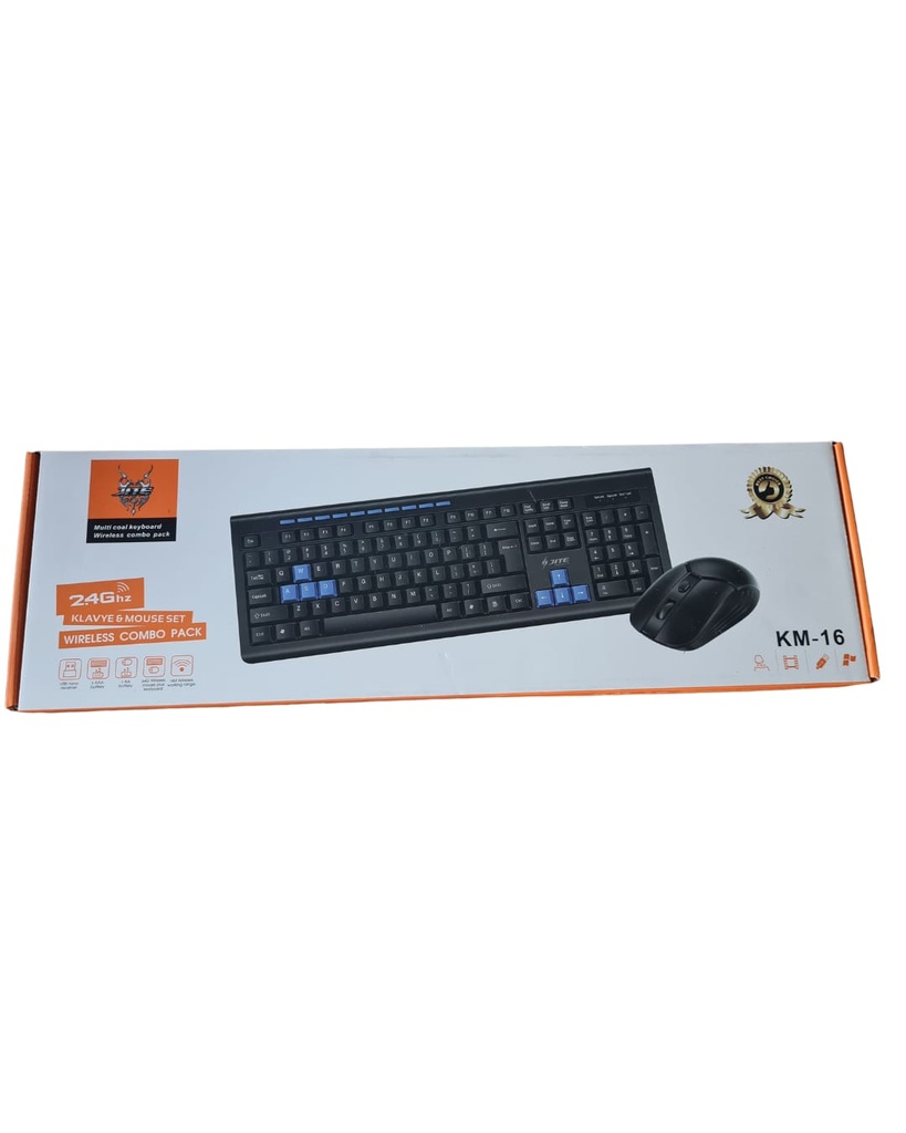 TECLADO CON MOUSE INALAMBRICO 2.4G JITE KM-16