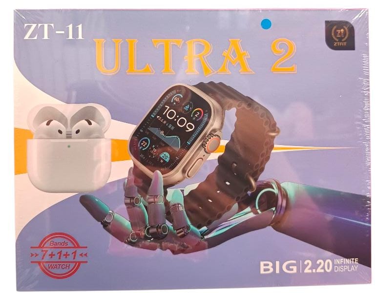 RELOJ INTELIGENTE CON MALLA DE 7 Y AURICULARES ZT-11