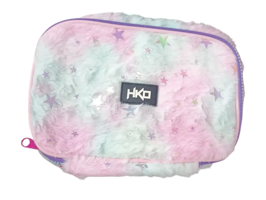 🔵Cartuchera Peluche 1Piso c/Div 22.5x14