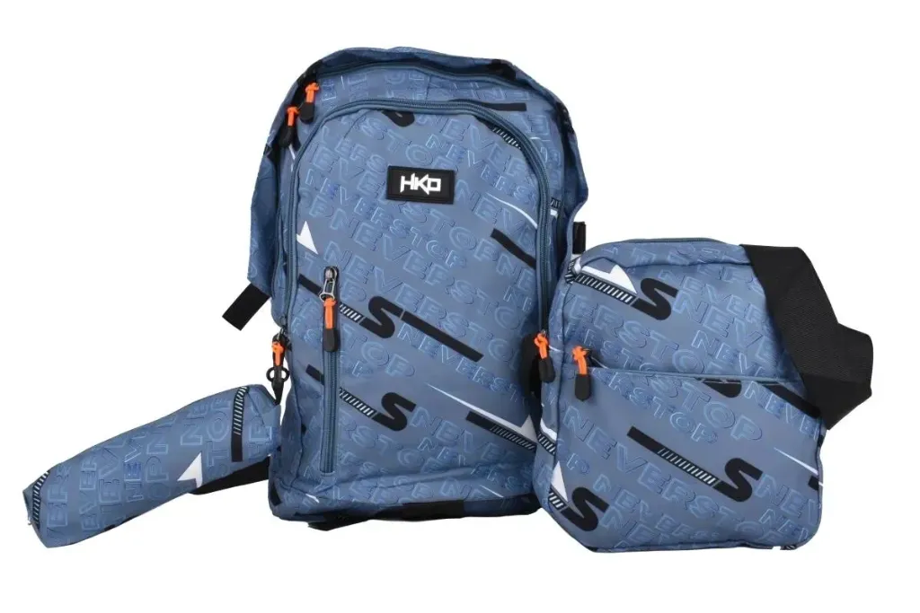 Mochila Espalda Henko +Cartuchera+Morral Diseños Vs