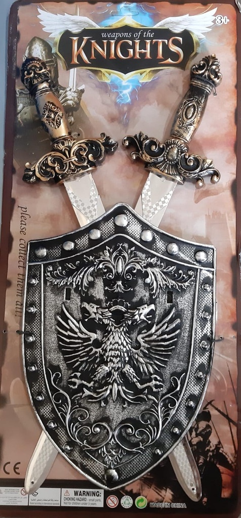 2 ESPADAS + ESCUDO KNIGHTS