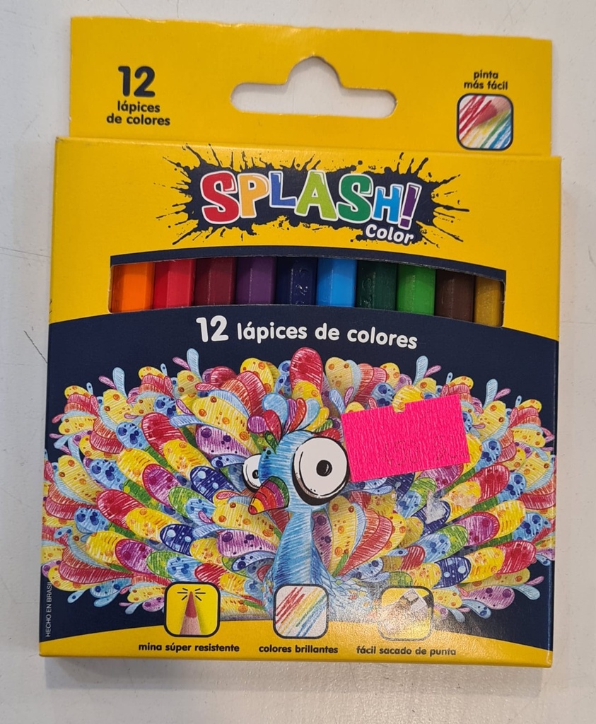 🔵Lapiz Color Splash Corto x12
