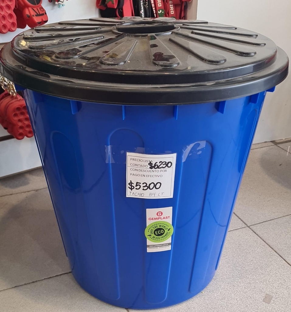 Tacho Basura 34lt Gemplast
